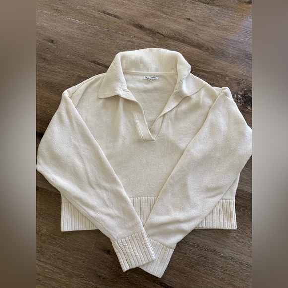 Reformation Sweaters - Reformation Francesco Cotton Polo Sweater Sz XS